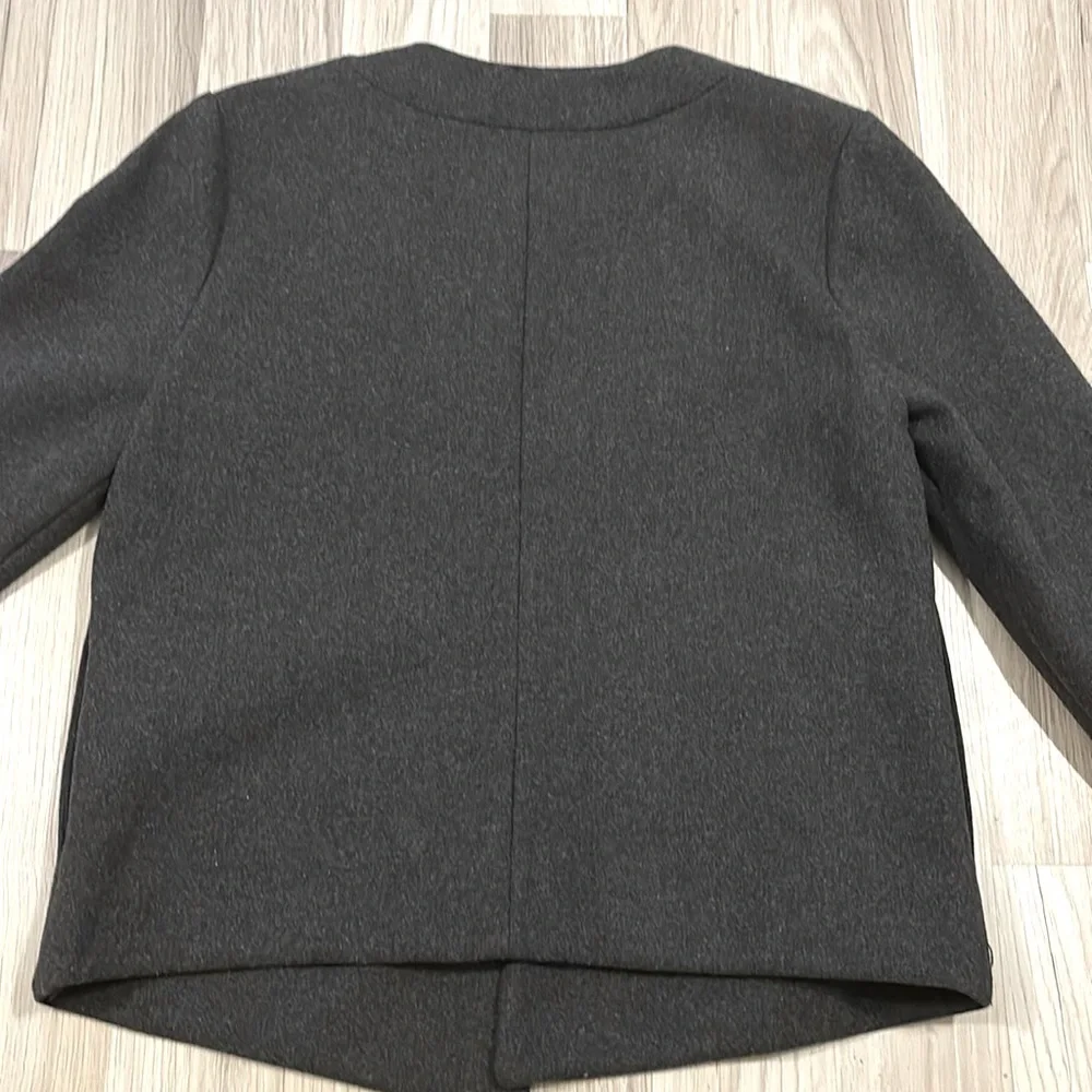 Kate Spade‎ Saturday Behind The Scenes Gray Wool Blend Blazer Jacket Size L